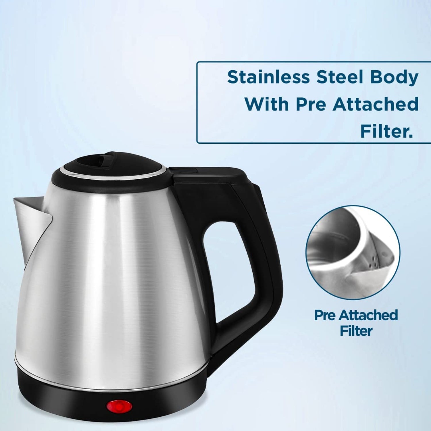 Efficient 2L kettle for boiling water. Efficient 2L kettle for boiling water.